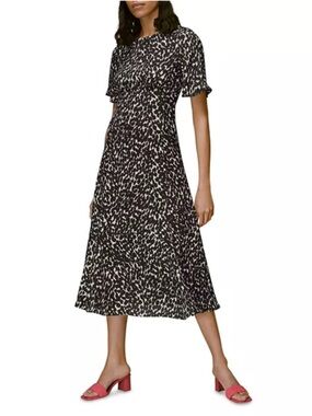 Whistles Black Sahara Cat Alana Dress